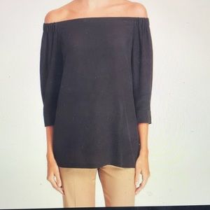 Theory black off the shoulder top